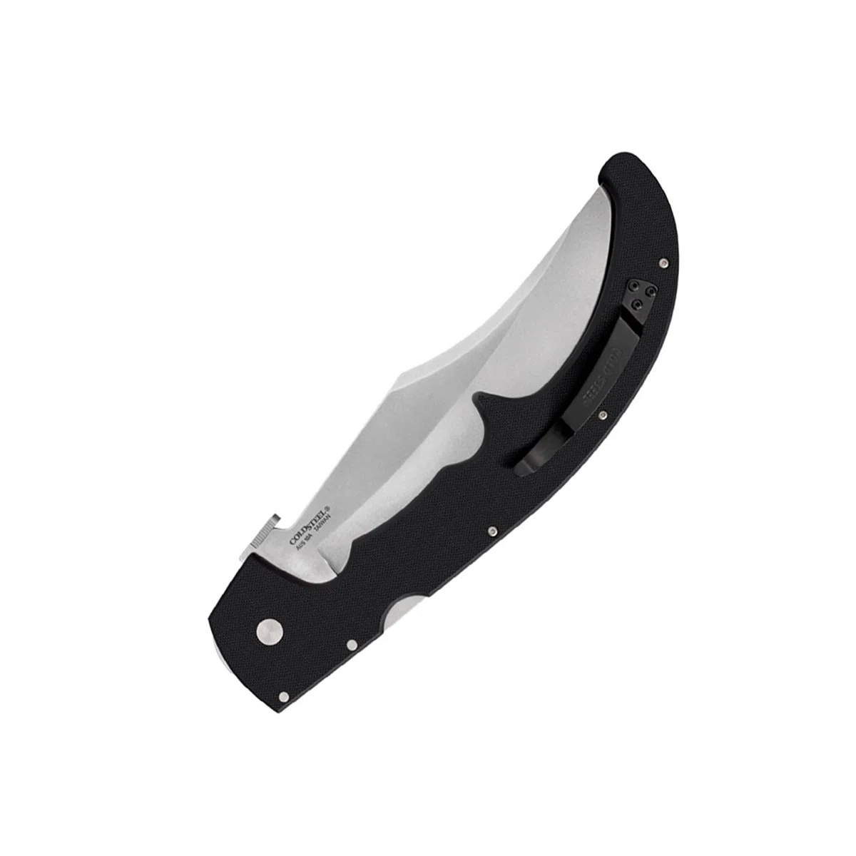 Cold 62MGB Steel, Taschenmesser, XL Espada Lockback, Klinge: 19,1 cm, G10, Schwarz, Klappmesser, Taschenclip, Stonewash