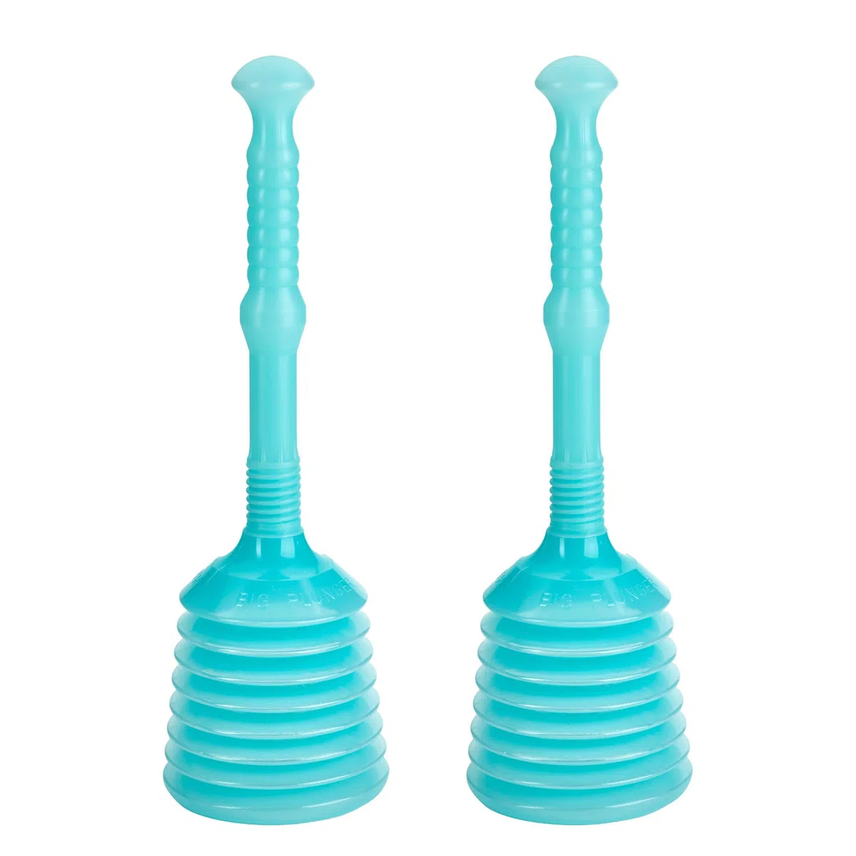 TURBO PRODUKTE Stampfer Eisblau, Pömpel für Toilette & Dusche, 2er Set