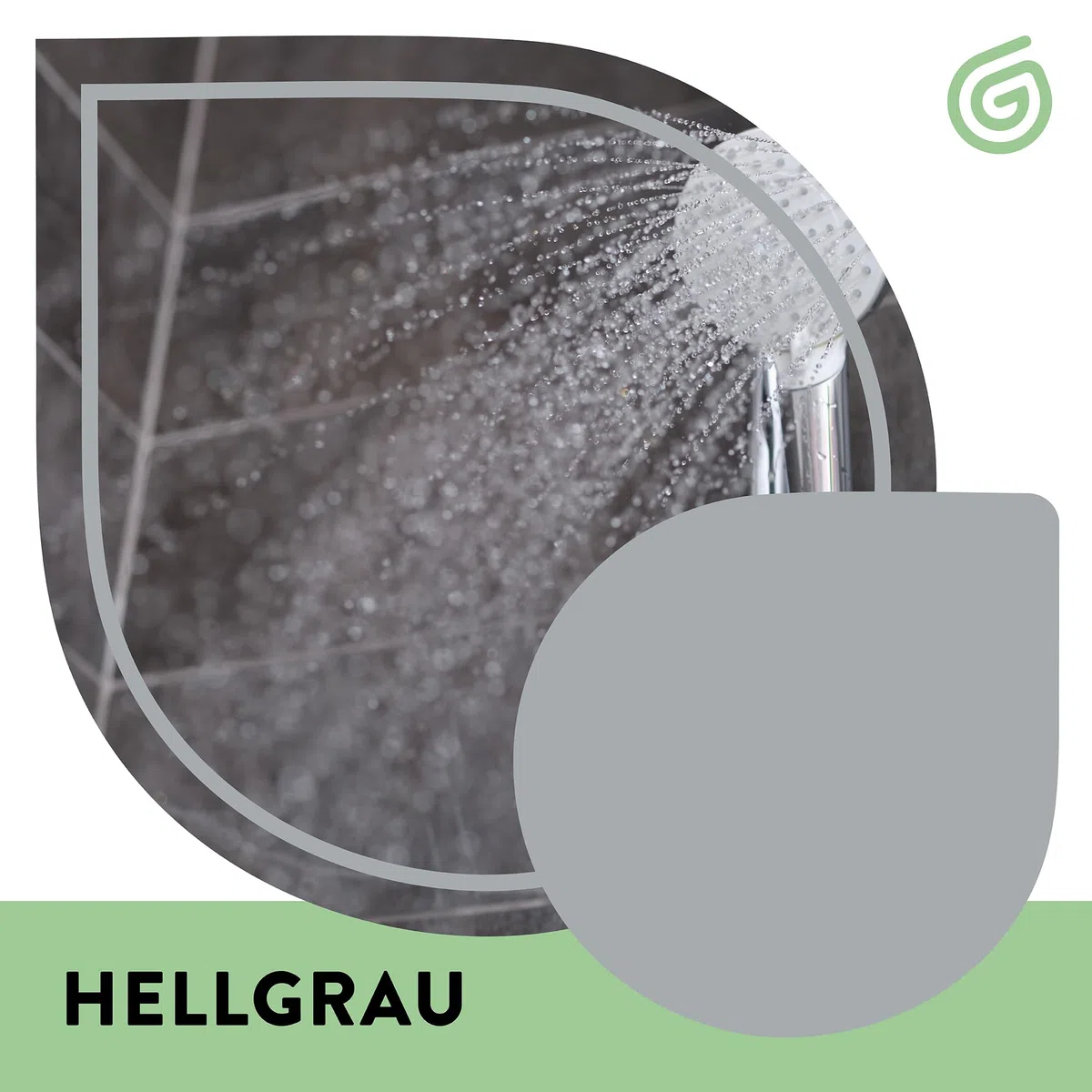 GLEAN Fugenfarbe & Versiegelung Hellgrau | 340g | Erneuert & schützt Fliesenfugen | Mit Schaumstoffpinsel | Atmungsaktiv & fleckenresistent | Für Bad, Dusche & Küche