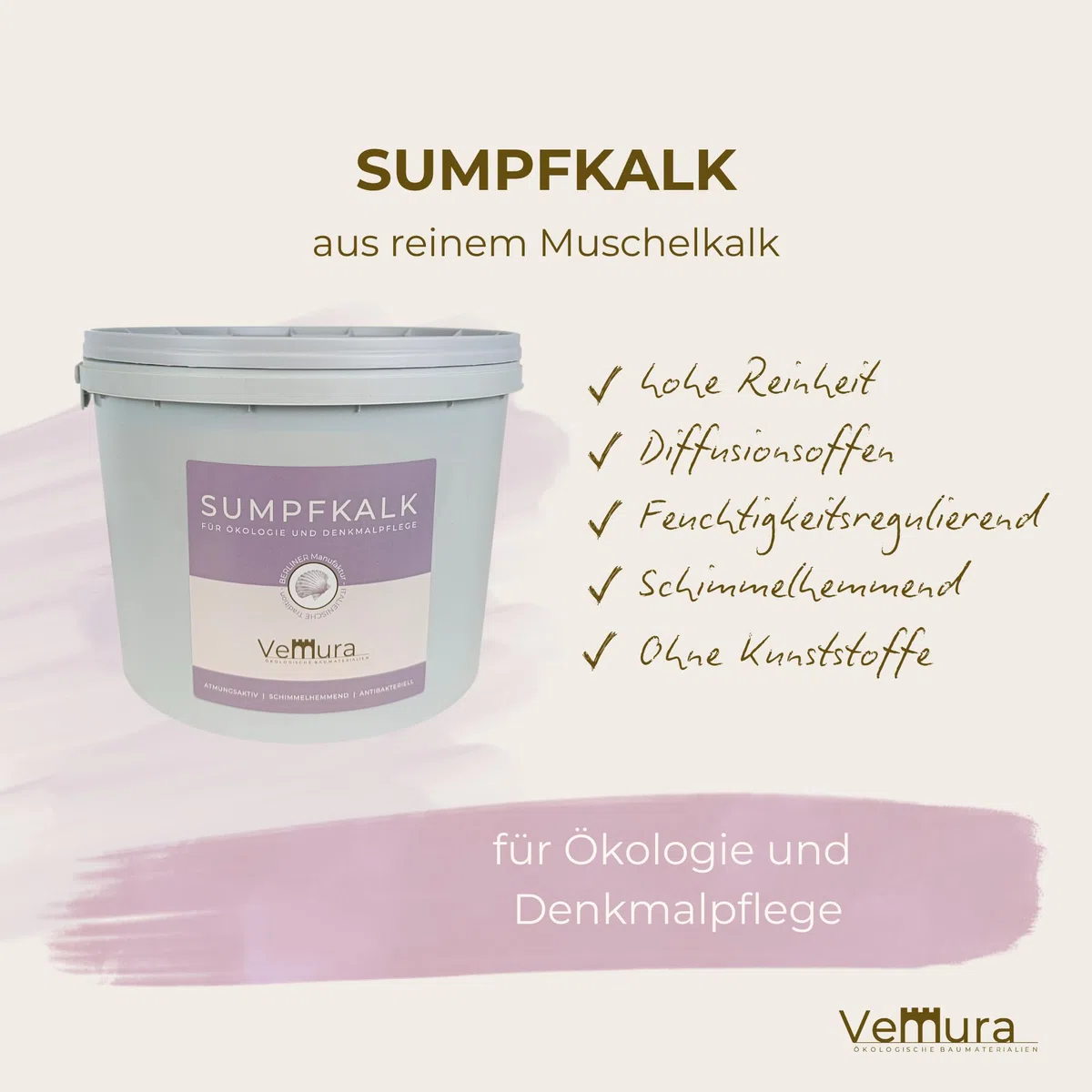 Sumpfkalk, Ökologischer Baustoff für Fachwerke und Altbauten, 12,5 kg