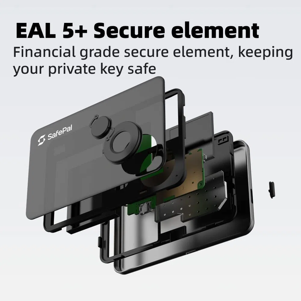 SafePal S1 – Cryptocurrency Hardware Wallet, sichere Aufbewahrung privater Schlüssel, Kühlspeicher für Bitcoin, Ethereum und mehr Tokens, NFTs, Seeds und Krypto-Assets