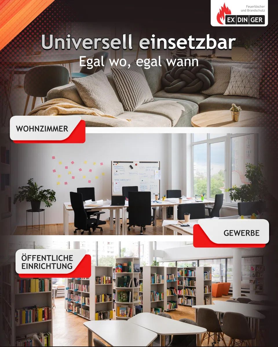 HausundWerkstatt24 6l Feuerlöscher Schaum blau 6L AB 6LE mit Halterung Dauerdrucklöscher (GPN-6X Instandhaltungsnachweis