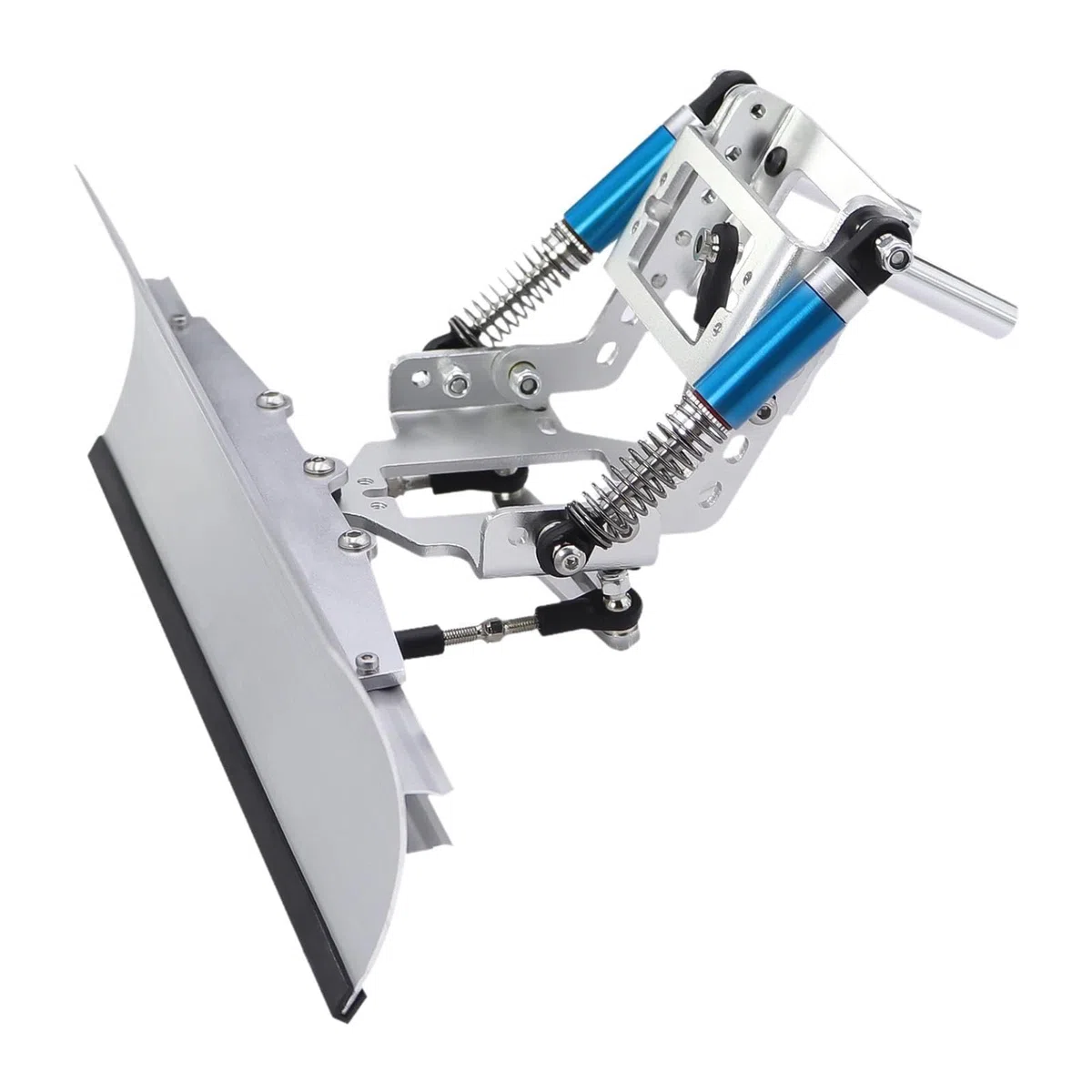 1/10 Metall RC Schneeschild Silber 21cm, Snow Plow Front Snow Shovel Snowplow, RC Schneepflug Schneeräumwerkzeug aus Aluminiumlegierung für SCX10 II 90046 SCX10 III Auto