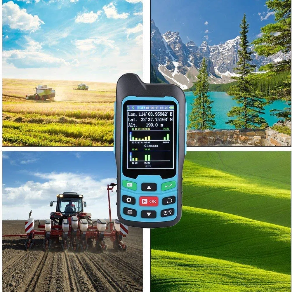 BEVA Handheld GPS GLONASS Beidou (Land Bereich Trail Messgerät, Display Messwerte, Figur Track und automatisch berechnen Preis Messung (inklusive Batterie)