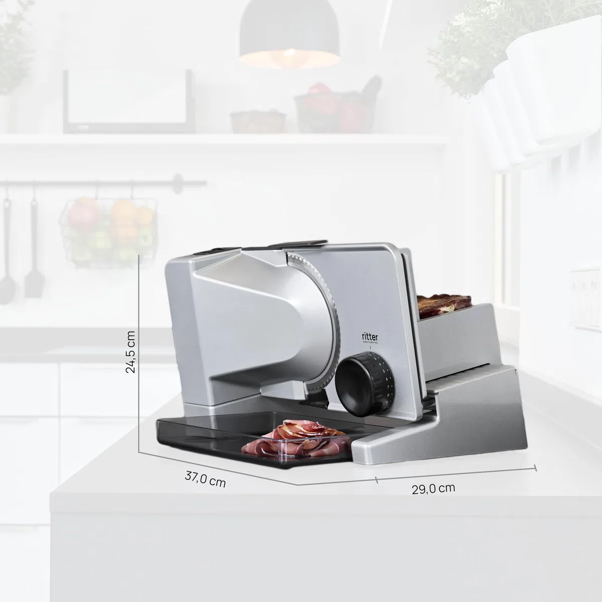 ritter Serano 7 Universalhobel, elektrischer Hobel mit Gleichstrommotor, Made in Germany, silberfarbenes Metall