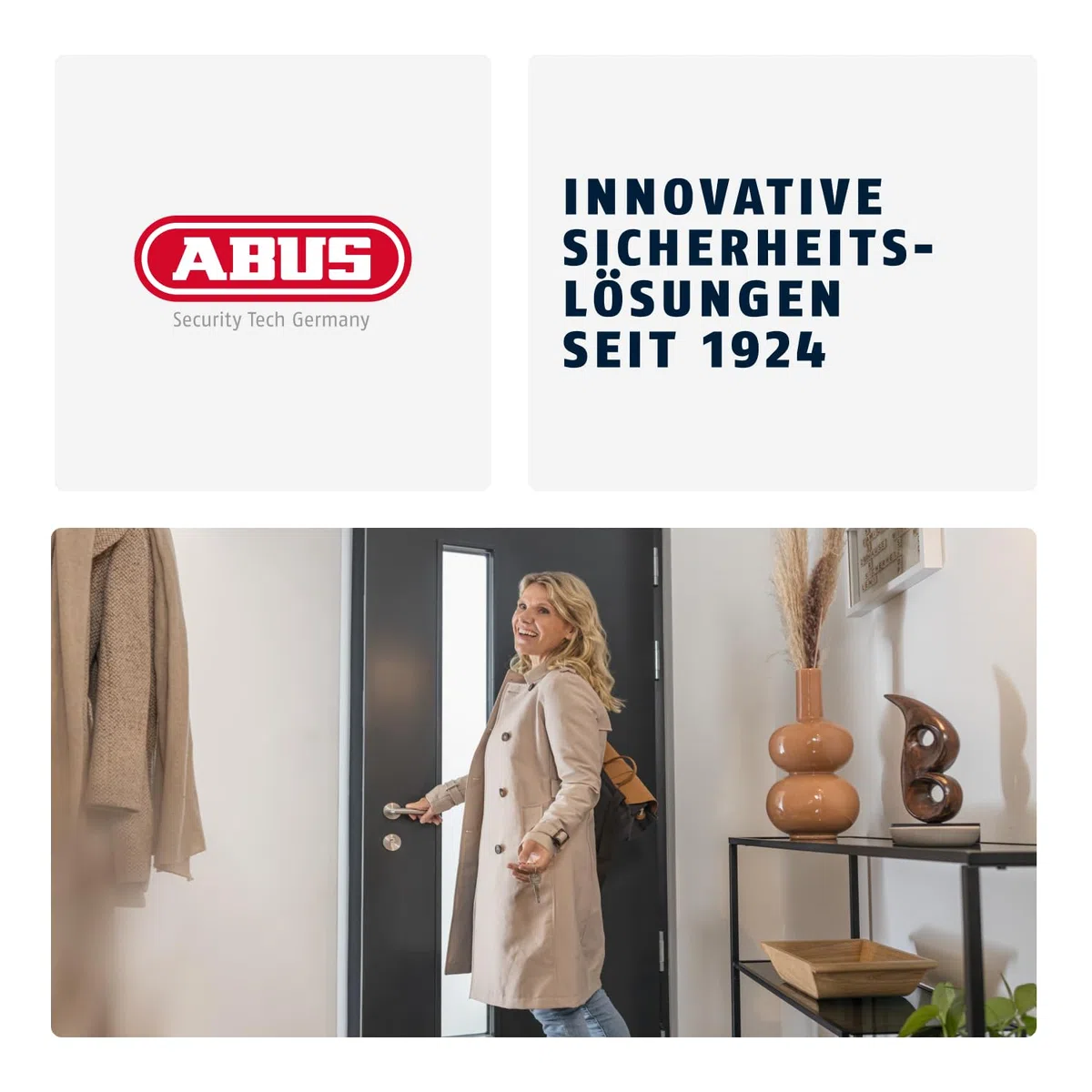 ABUS Scharnierseitensicherung FAS101 - Fenster-Zusatzschloss für die Scharnierseite - ABUS-Sicherheitslevel 10 - 24490 - Weiß