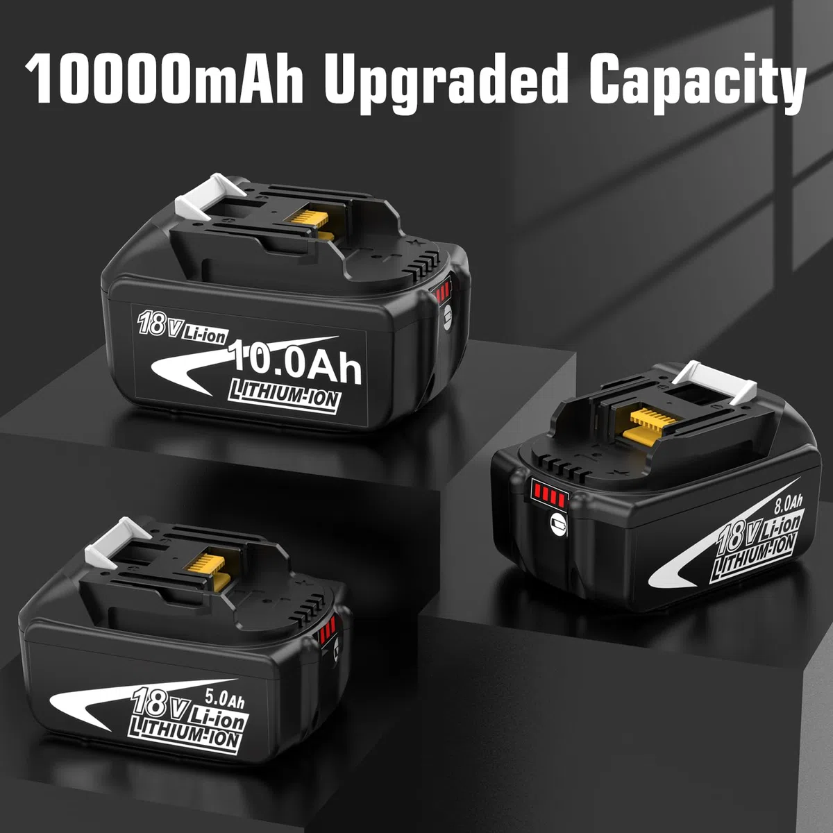 2X10.0Ah Ersatzakku für Makita Akku 18V 10000mAh für BL1860B BL1850B BL1850 BL1860 BL1845 BL1840 LXT-400