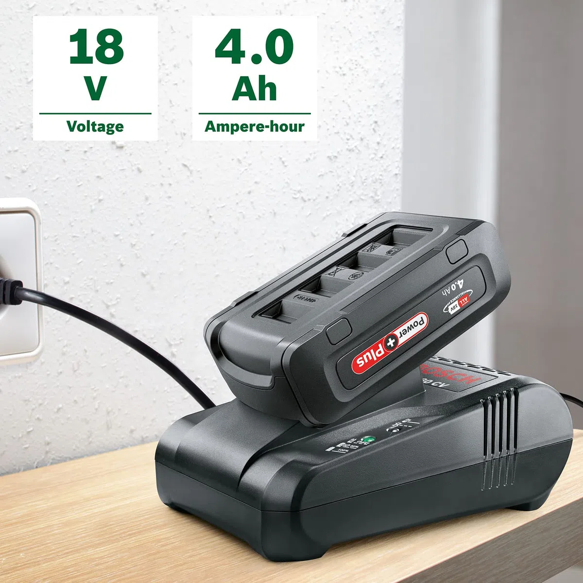 Bosch Akku 18V 4.0 Ah PowerPlus (1 Akku 18V 4.0 Ah, 18 Volt System, im Karton)