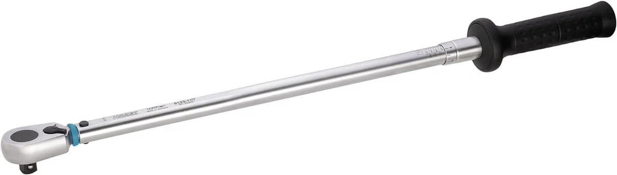 Hazet Drehmomentschlüssel 6123-1CT, 1/2 Zoll (12,5 mm) Vierkant | Drehmomentbereich 60-320 Nm, Abtrieb 1/2 Zoll (12,5 mm) Vierkant massiv, hartverchromt, Länge 661 mm, Genauigkeit 2 %, 1513 g