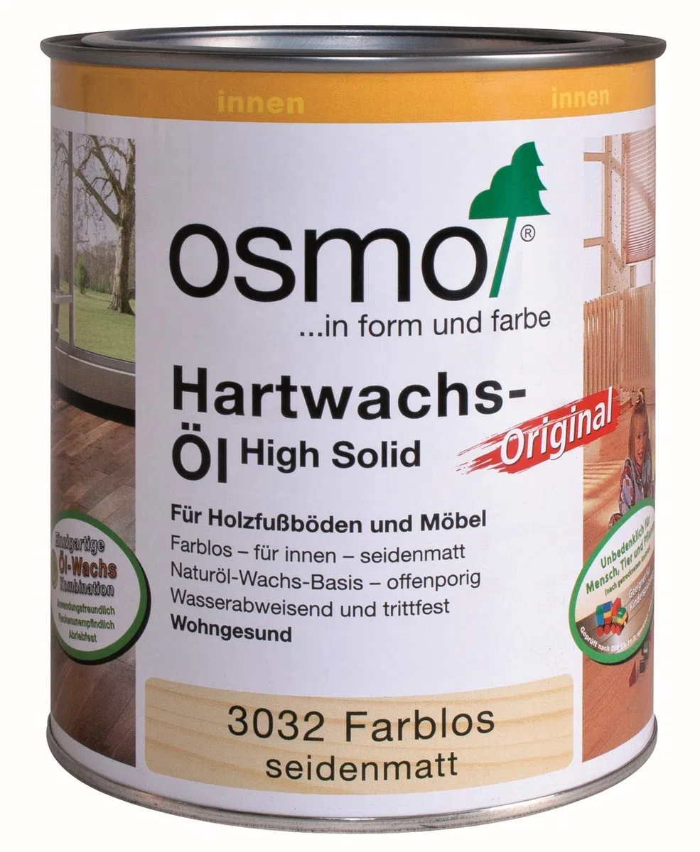 Osmo Hartwachs-Öl Original 3032 Farblos seidenmatt 2,5 Liter