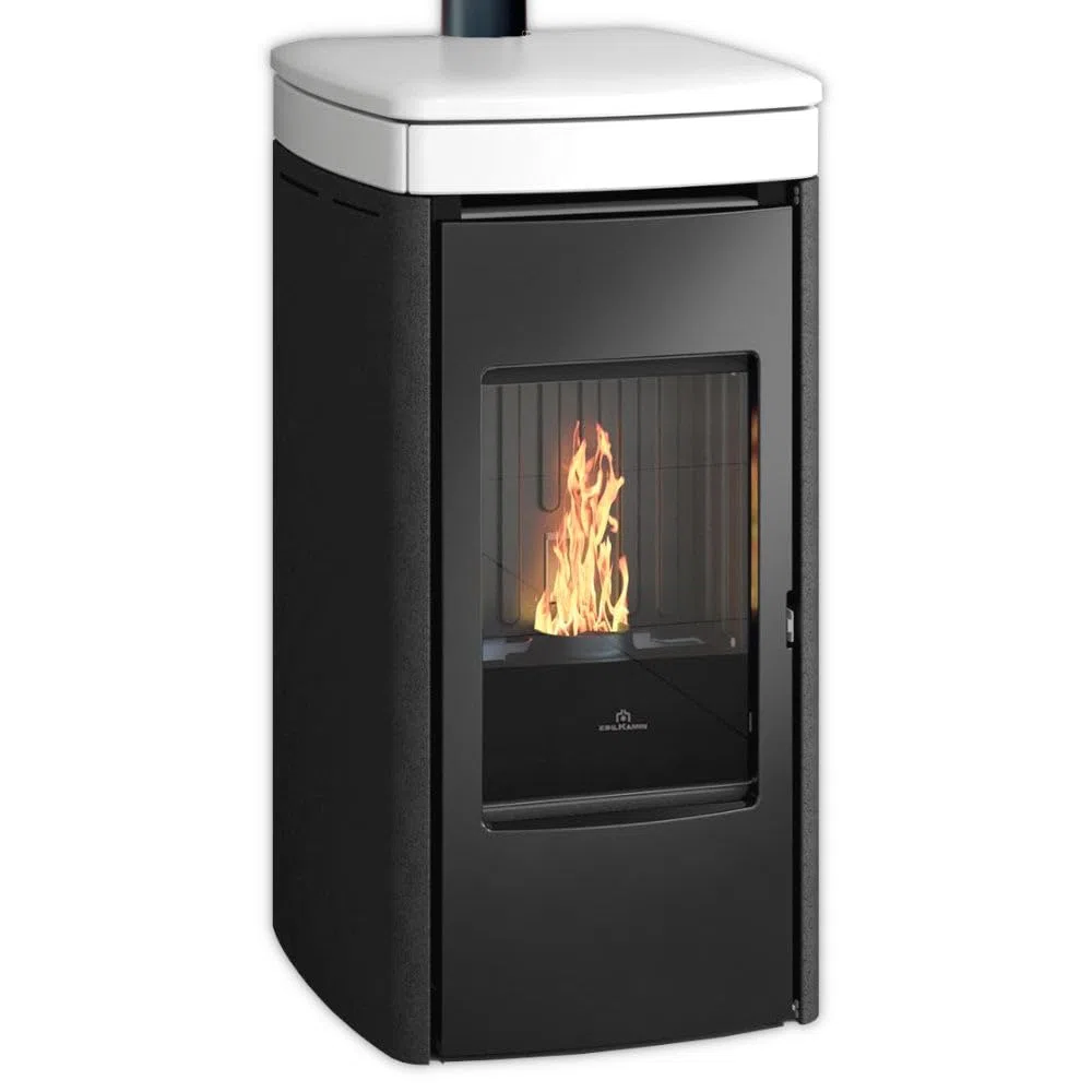 Edilkamin Pelletofen Yana Plus | Keramik weiß | 9,2 kW