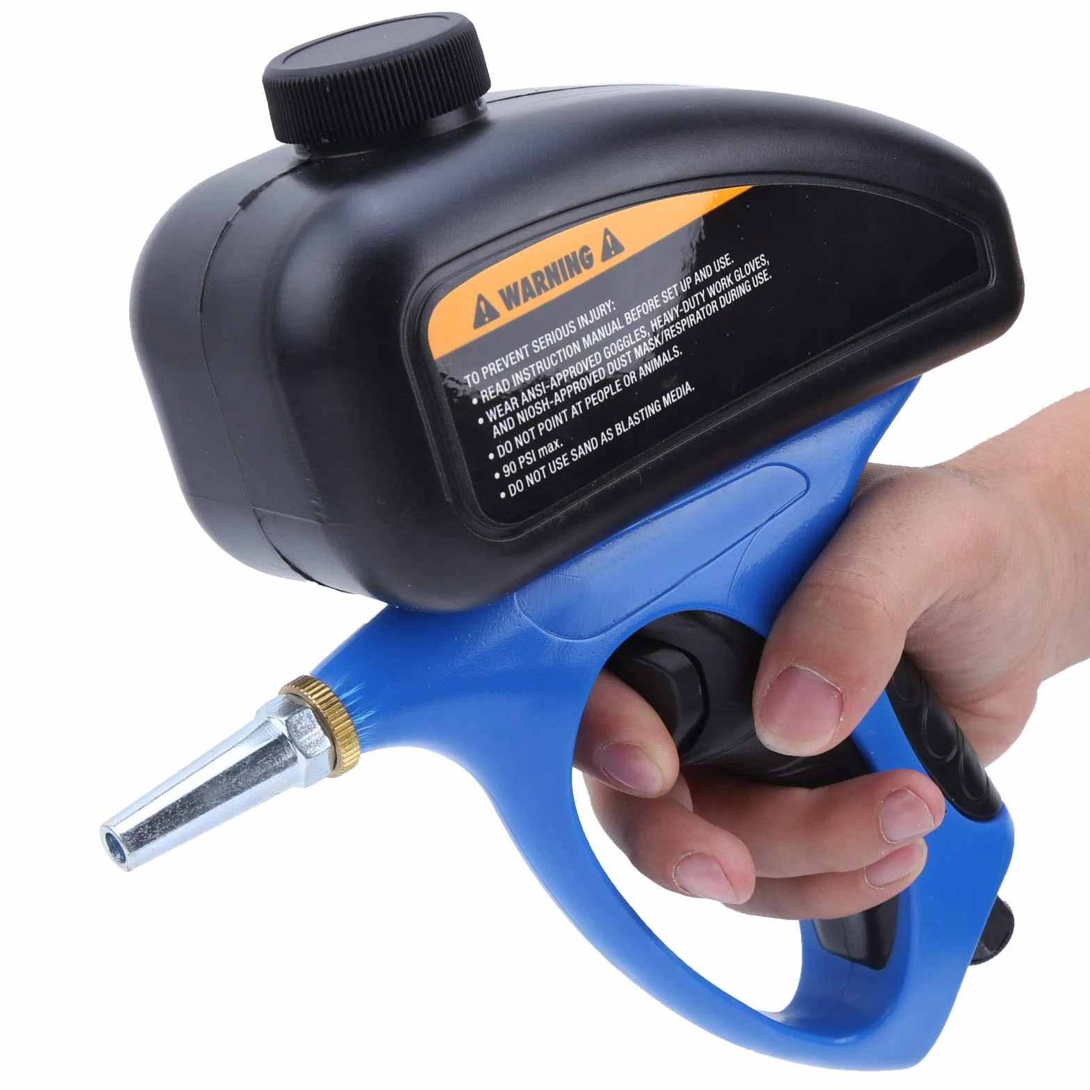 Sandstrahler, professioneller Anti-Rost-Sandstrahler Strahlmaschine handgehaltene Schwerkraftzufuhr Medienstrahlpistolen-Set tragbarer Sandstrahler kleine Düse pneumatischer Sandstrahler