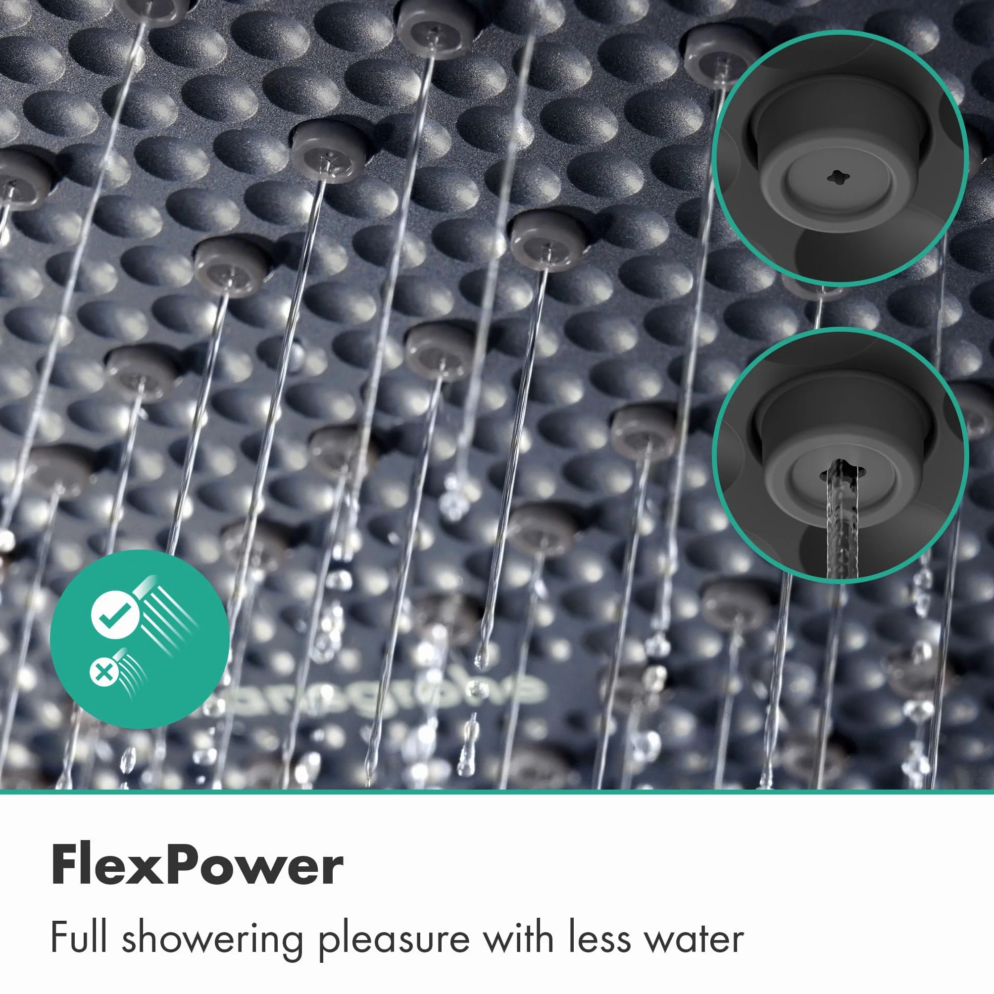 hansgrohe Activera S - wassersparende Kopfbrause (EcoSmart), runde Duschbrause (240 mm), Regendusche mit 1 Strahlart für Wand- oder Deckenmontage, Brausekopf mit Antikalk-Funktion, Chrom, 28056000