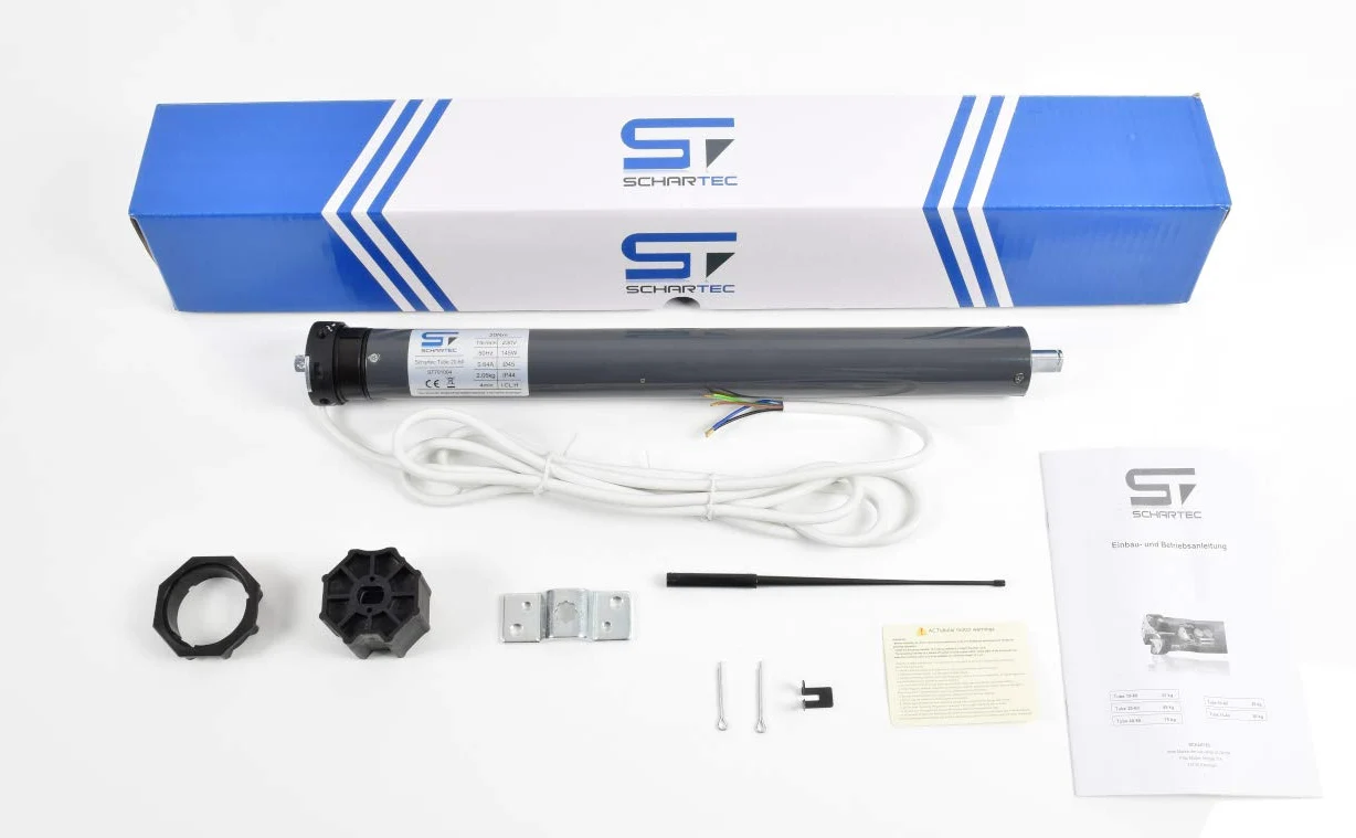 SCHARTEC Profi- Rolladenmotor für 60 mm Welle Rohrmotor - Rolladenantrieb Rollladenmotor (SCHARTEC Tube 10-60)