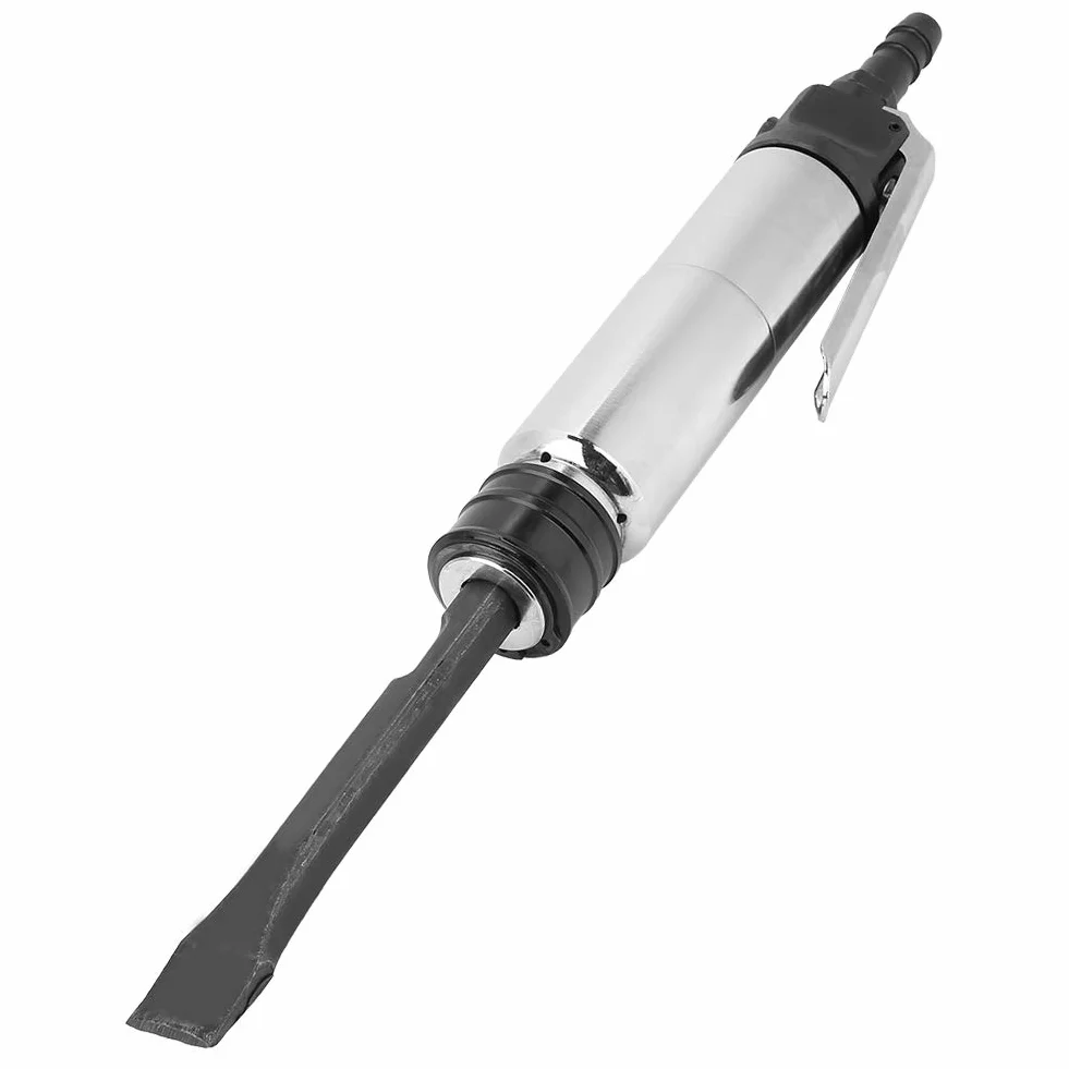 Pneumatischer Meißelhammer 1.5J Schlagkraft 25mm Zylinder Luftverbrauch 7l/s Für Sandstrahlen Schweißschlacke Und Steinbearbeitung Mit Geradem Und Gebogenem Meißel