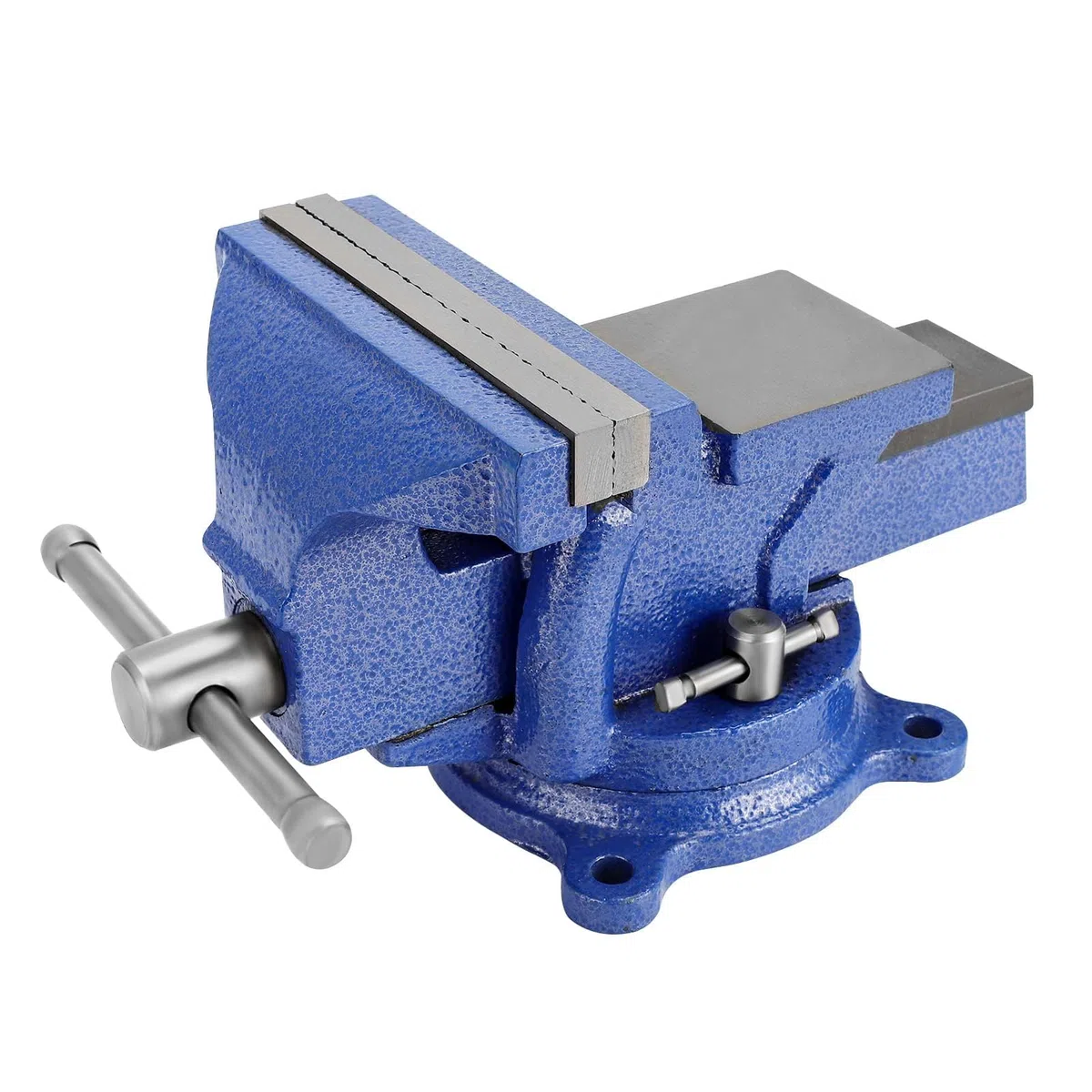 Schraubstocks Werkbank 150 mm mit 360° drehbarer Basis, Schwerer Gusseisen Tischschraubstock, Werkstatt Schraubstock für Metallbearbeitung, Bohren, Schleifen (5-Zoll-Schraubstock)