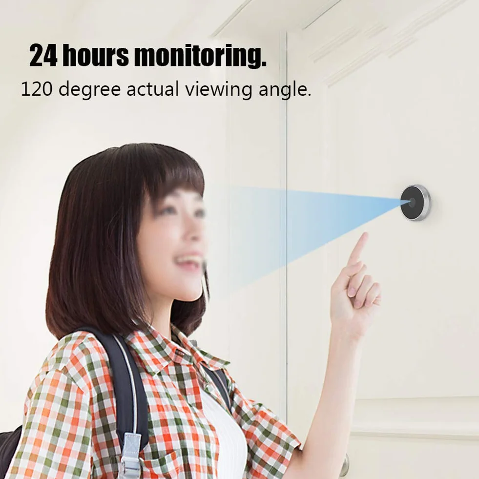 Tangxi Digitaler Türspion Kamera, Türspion mit LCD-Display 3,5 Zoll + 120° Blickwinkel + 24 Stunden Überwachung, Kamera mit Katzenauge für Sicherheit zu Hause
