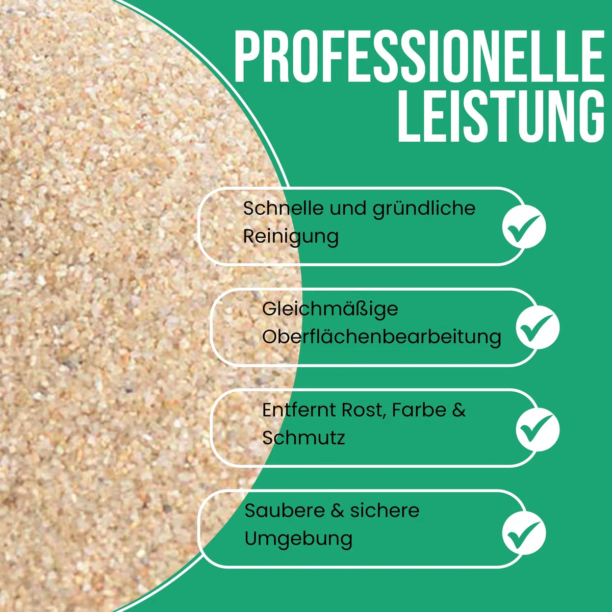 Sand Strahlmittel | Quartz sand für sandstrahlen | quarzsand 25kg (0,8-1,2) sandstrahlgranulat | Sand zum sandstrahlen | Effektives Mehrwegstrahlmittel, ideal für Sandstrahlen