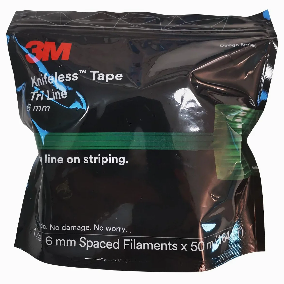 3M | Knifeless Tape, Schneideband für Details, Wrapping, Tri Line Tape 6 mm x 50 m, Schneidedraht zum präzisen Schneiden von Folien, ohne Klingen