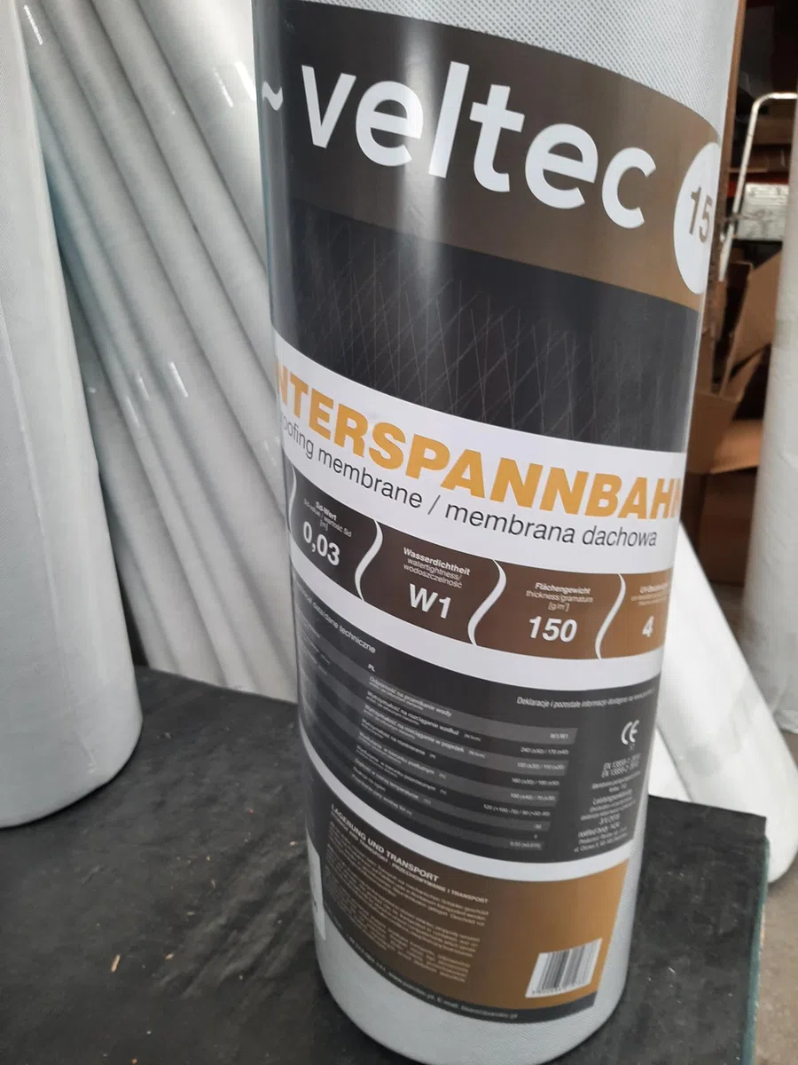 Dachunterspannbahn, Dachfolie, Unterdeckbahn, Dampfsperre, Unterspannbahn 1,5m x 10m,25m,50m Unterdeckbahn VELTEC 150 g/m² Rolle 75m² Dach… (75m² (50m x 1,5m))