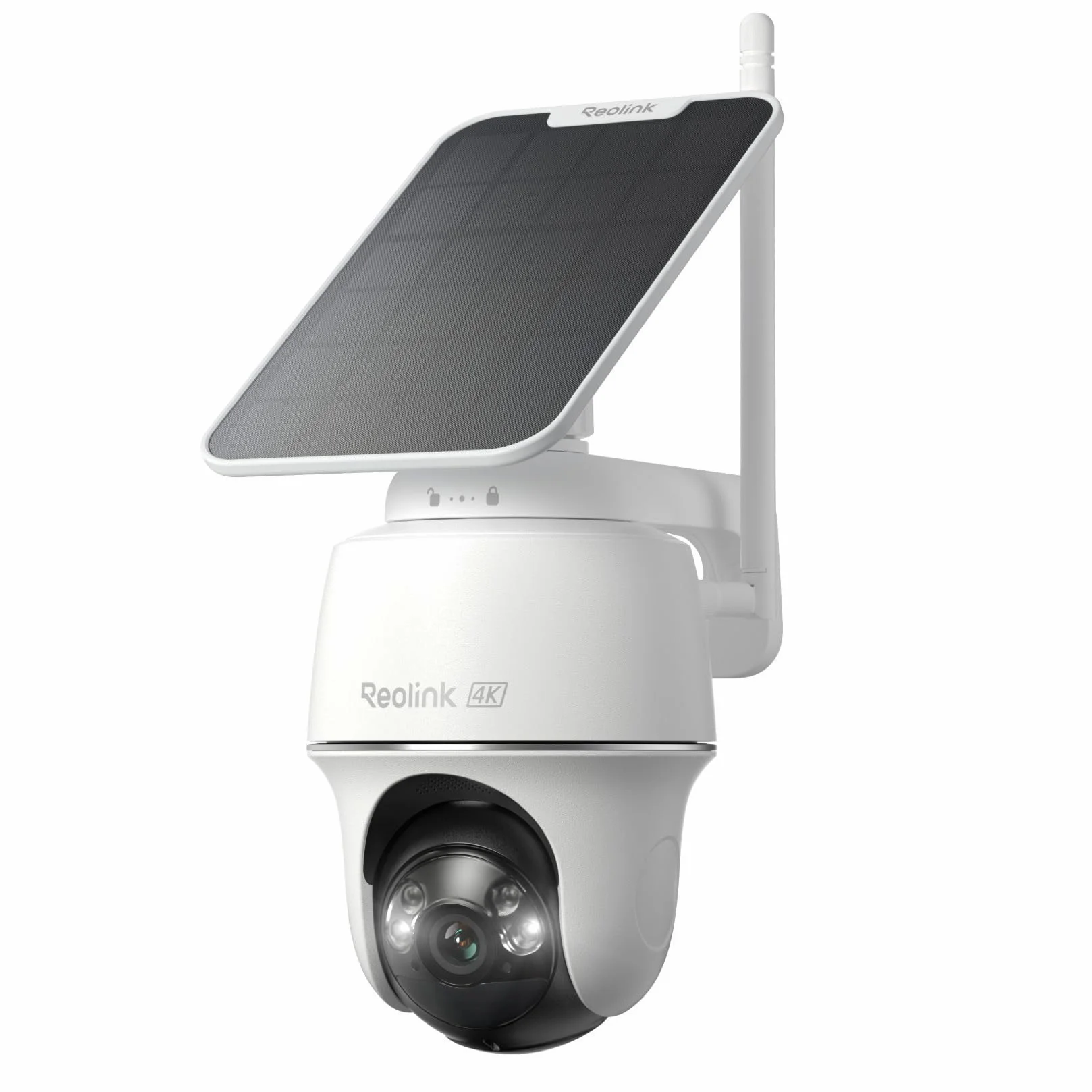 Reolink Erste 4K Solar Überwachungskamera Aussen Akku, Argus PT Ultra + Solarpanel, 2,4&5GHz WiFi, Auto-Tracking, Solar WLAN Kamera Outdoor mit 8MP UHD Farbnachtsicht, KI-Erkennung, Keine Monatsgebühr