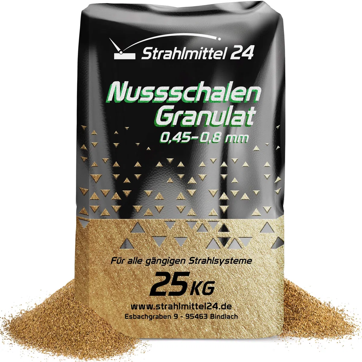 Nussschalen Granulat 25 KG 0,45-0,8 mm