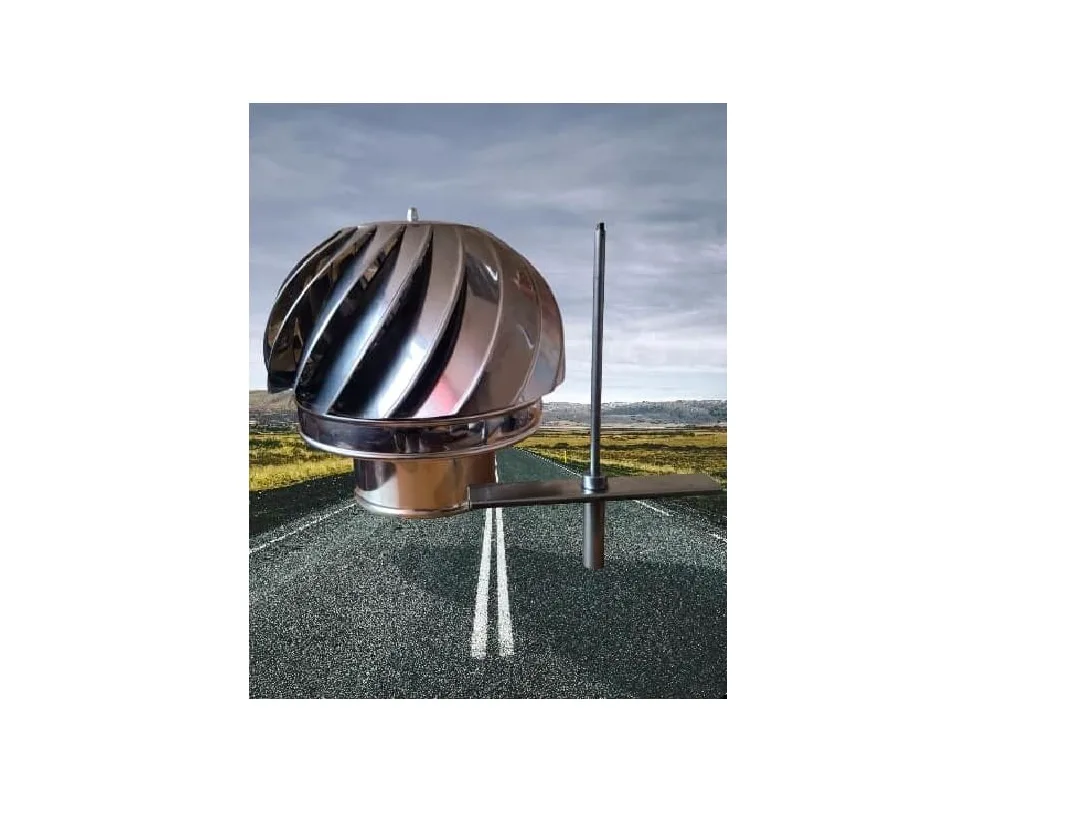 Kaminaufsatz Schornsteinaufsatz Edelstahl drehbarer Kugelaufsatz Lüftungsaufsatz Kaminhaube Schornsteinabdeckung Kaminlüfter (120 mm)