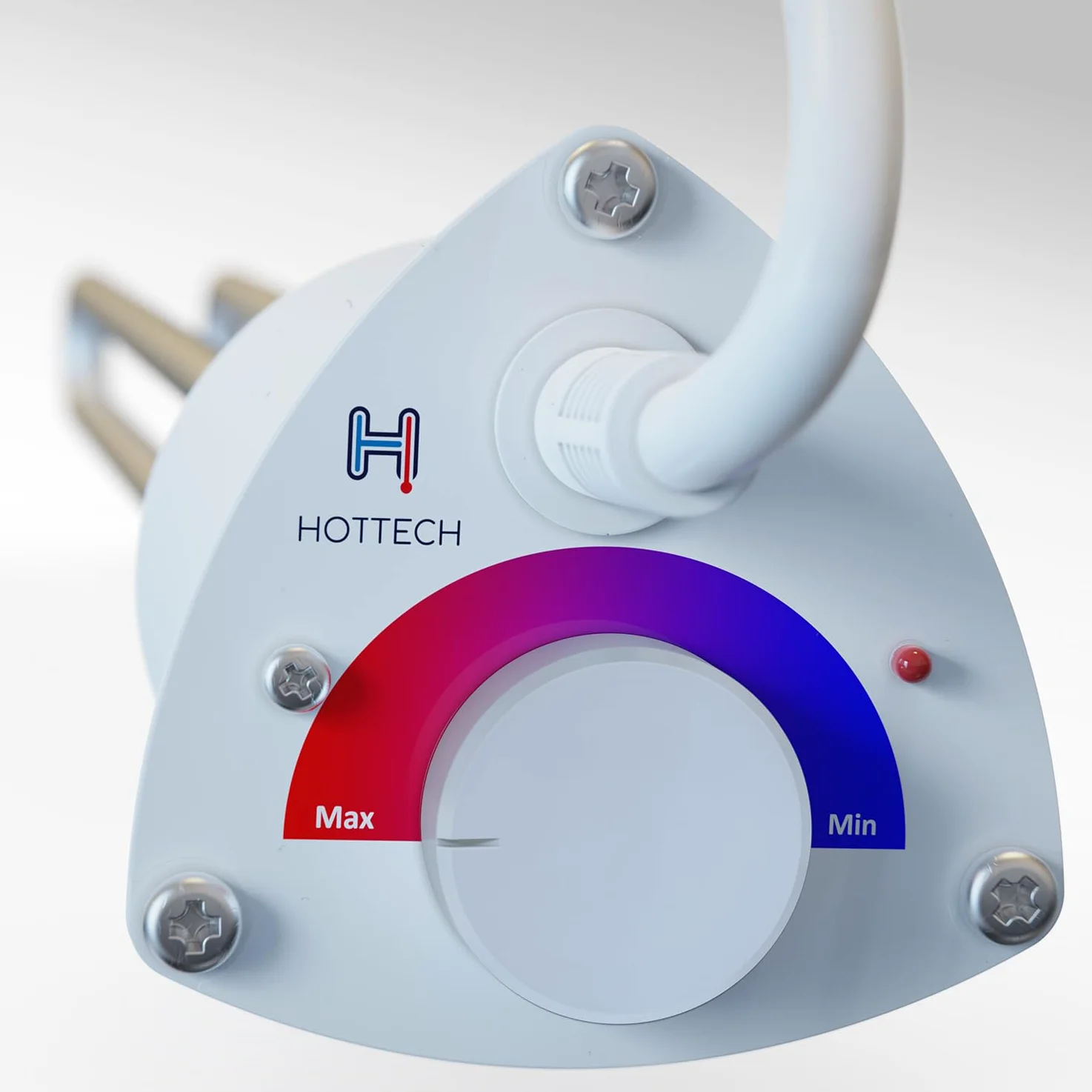 Tauchsieder Heizstab Elektro für Heizkessel Boiler – Heizpatrone mit Uni-Schuko-Stecker und Temperaturregler Wasser Thermostat Wärmetauscher, Weiß, 230 V, 3000 W, 6/4"