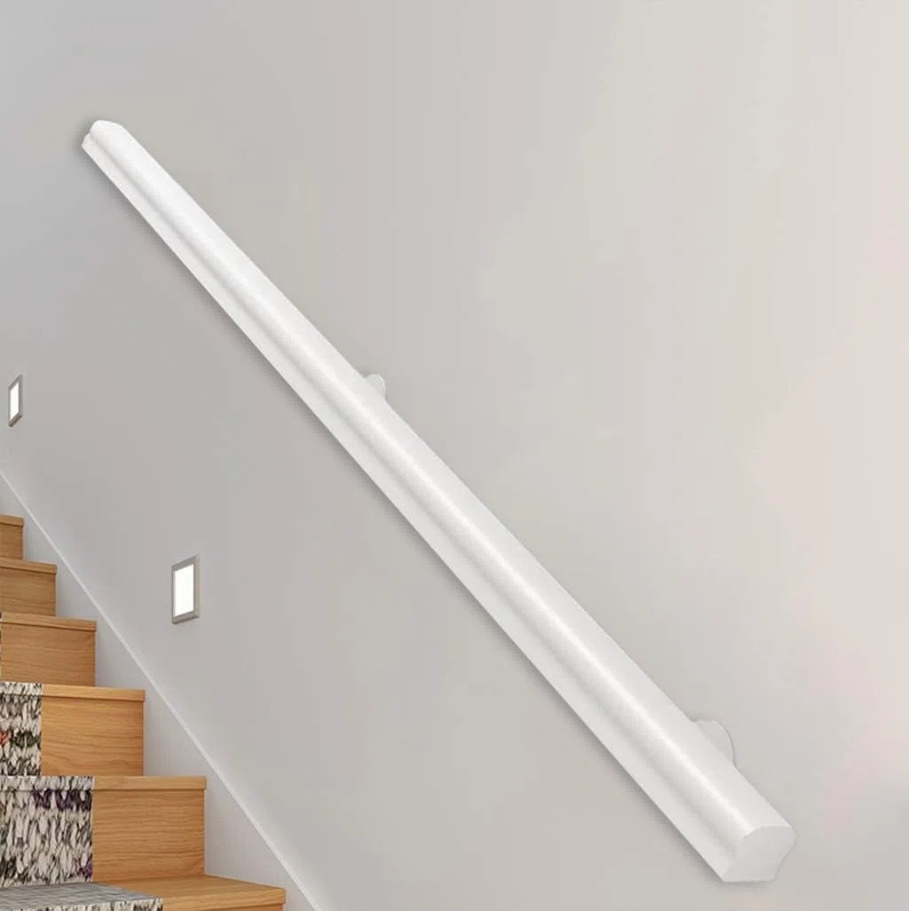 Handläufe für Treppen 30-600cm Holzhandlauf mit Halterungen, Rutschfeste Treppengeländer Stützstange, Gegen die Wand ältere Menschen und Kinder Loft Grab Bar Kit für Indoor Hospital Home (C, 150cm)
