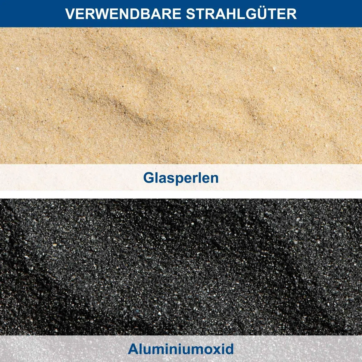 Scheppach Mobiles Sandstrahlgerät SBT-20 Sandtrahlpistole mit 2,5m Schlauch | Luftverbrauch 250 L/min | Betriebsdruck 4 ‒ 8 bar | Volumen 20L | Strahlgut 13L - Ø 0,1-0,63mm | Glasperlen, Aluminiumoxid