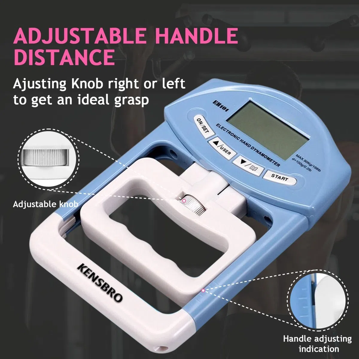 Kraftmesser - Griffkraft Messgerät und Handkraftmesser für präzise Messungen - Hand Dynamometer zur Stärkeprüfung