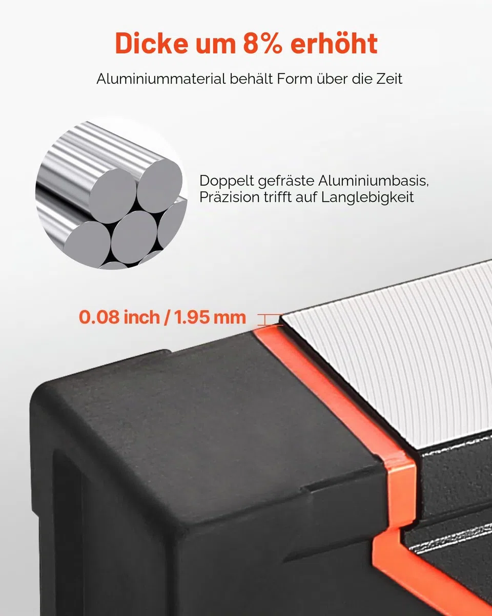 VEVOR 4-teiliges Torpedo-Wasserwaagen-Set, 120/60/40/25cm alle magnetischen Wasserwaagen, Libellen-Lineal für 45/90/180 Grad, magnetisches Kasten-Werkzeug aus Aluminiumlegierung