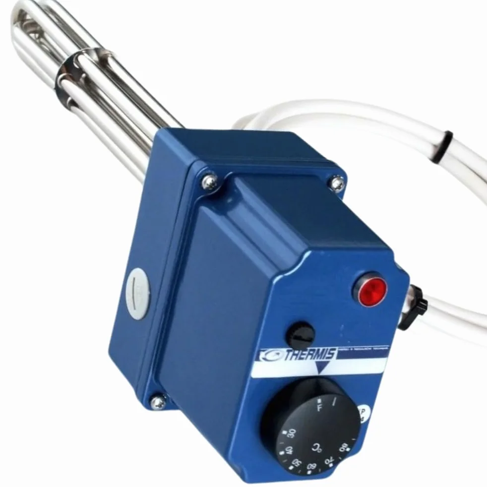 TRG 11 Heizstab - Heizpatrone mit Thermostat, 1 1/2 Zoll (G6/4) Gewinde, 4,5kW 3/230 V (5 cable) - Heizelement für Boiler, Warmwasserspeicher, Wasserheizung