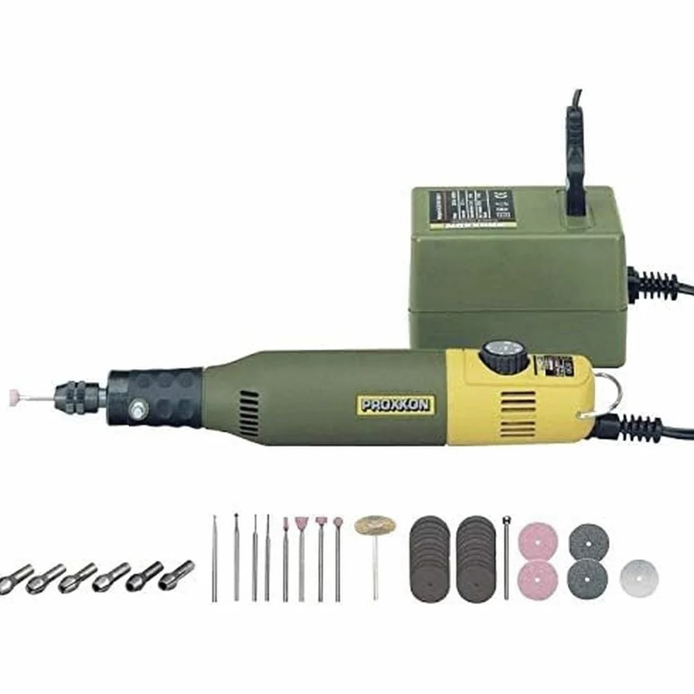 Proxxon 28515 Modellbauer- und Gravierset mit Bohr- und Fräsgerät MICROMOT 60/E