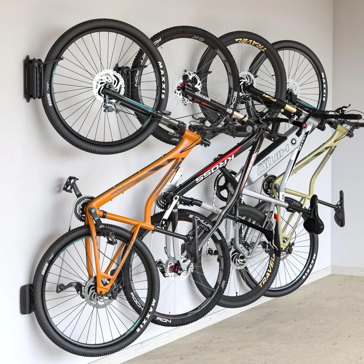 monTEK Schwenkbare Fahrrad-Wandhalterung, Fahrradaufhänger für die Garage, Wandhalterung für Fahrräder, Platzsparender Stabiler Wandfahrradstände