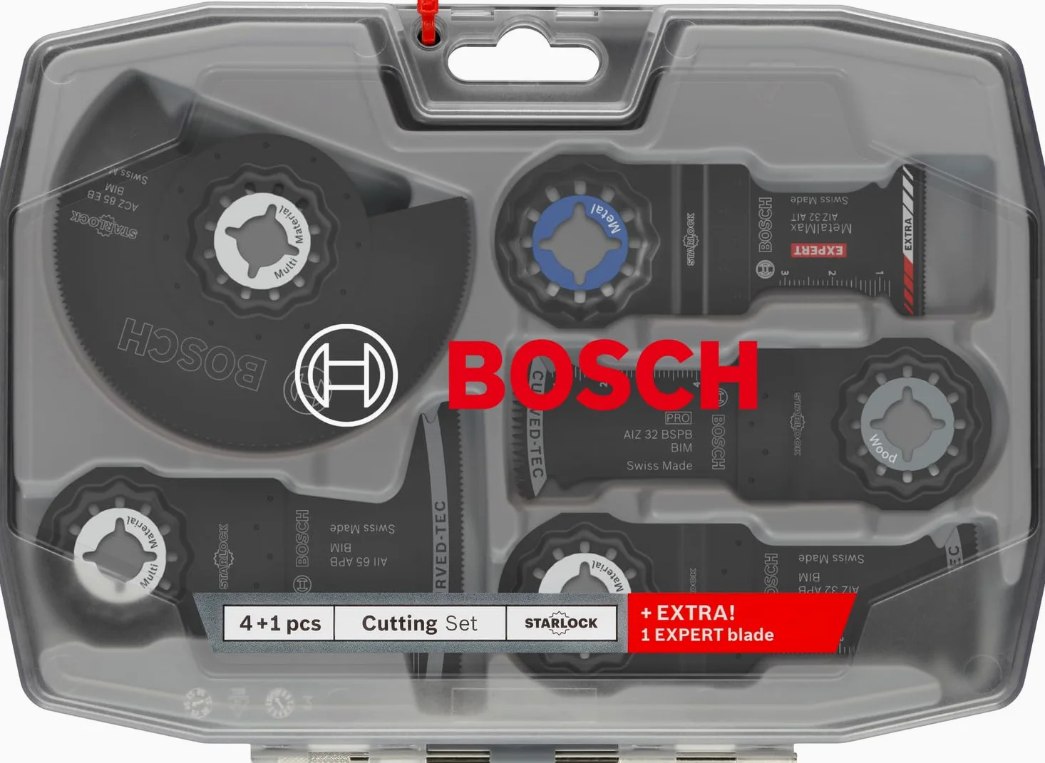 Bosch 5x Schneid-Set, 5-tlg. (für Edelstahl, Stahl, 160 x 222 mm, Professional Zubehör Multifunktionswerkzeug)