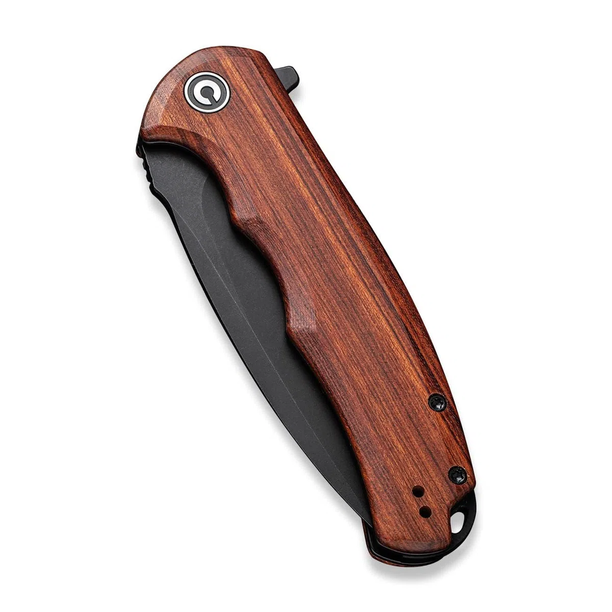 CIVIVI Praxis Klappmesser mit Cuibourtia-Holzgriff und 9,52 cm langer Damastklinge, EDC Taschenmesser (C803H)