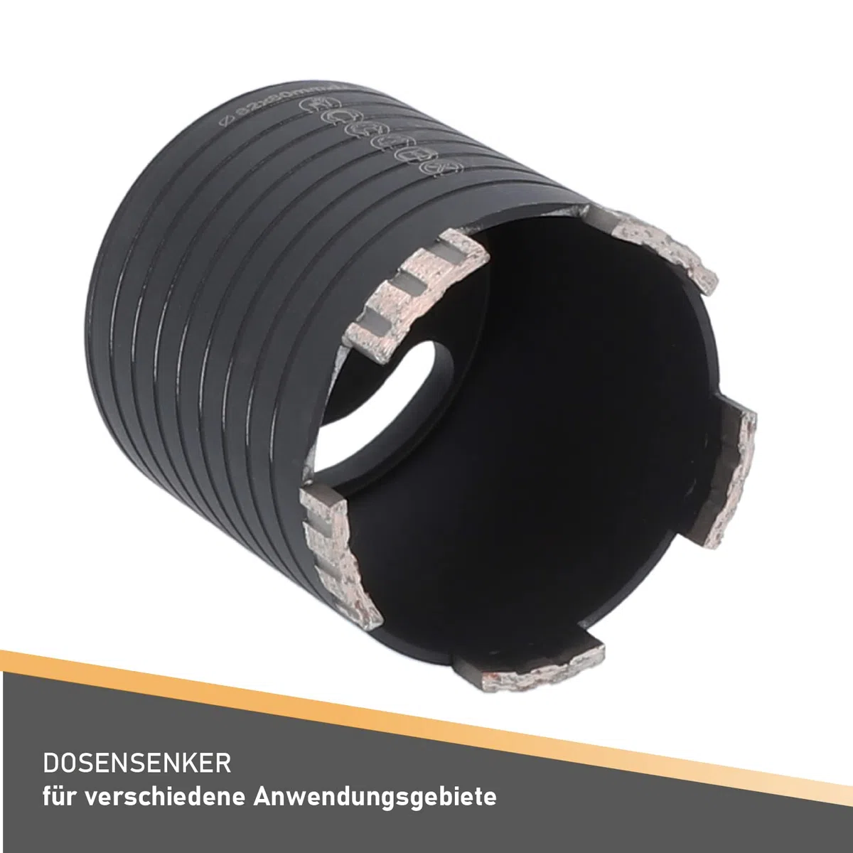 BTEC – Diamant Dosensenker 82 mm mit M16-Aufnahme + 80 mm Nutzlänge – Dosenbohrer für Mauerwerk, Kalksandstein, Ziegel, Poroton, Putz uvm. – Diamant Bohrkrone