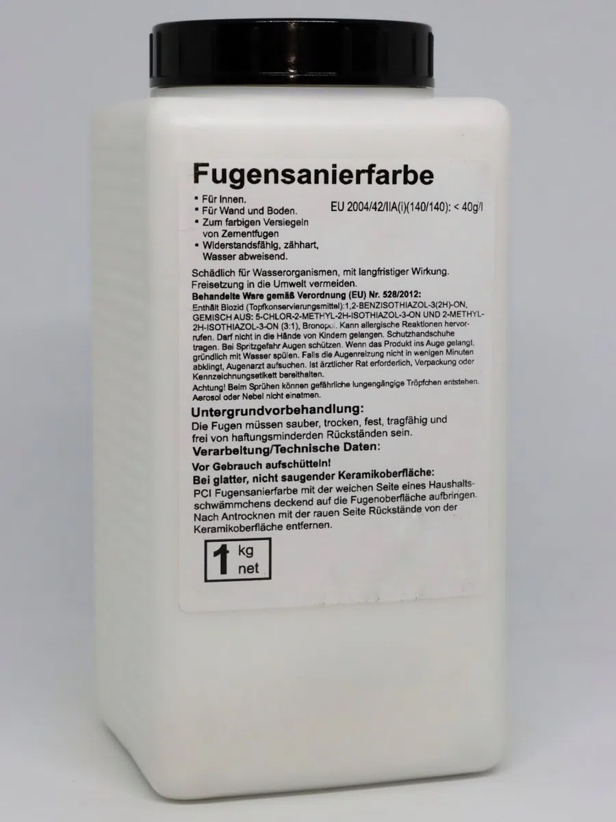 PCI Fugensanierfarbe 1kg Nr. 20 Weiß Fugenfarbe Fugenversiegelung Fugenmörtel Fliesenfuge Sika