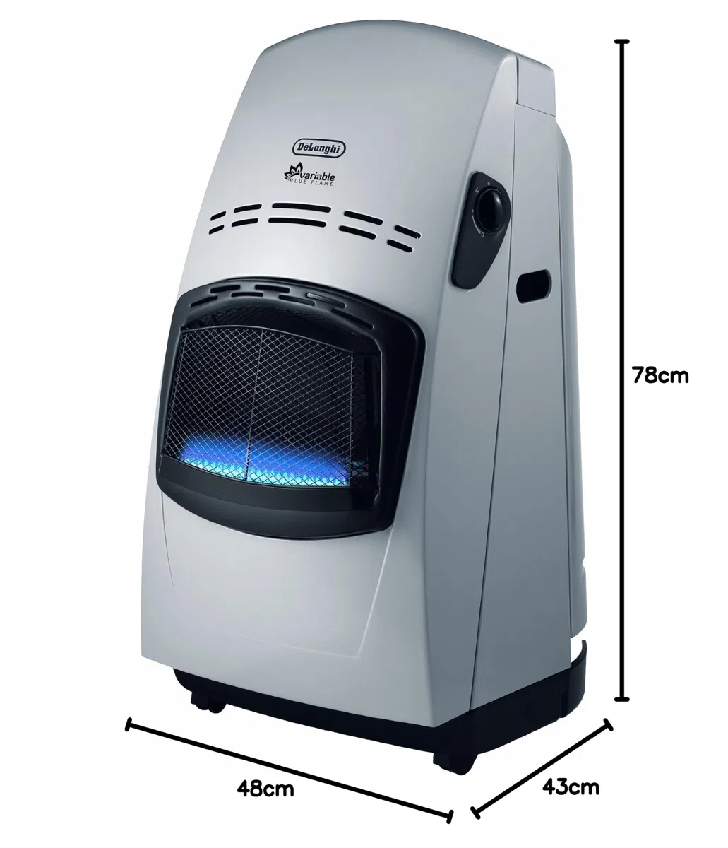 De'Longhi Gasheizer VBF – Leistungsstarker Gasheizer und Heizlüfter mit stufenloser Flammenregulierung und bis zu 4.200 W Heizleistung