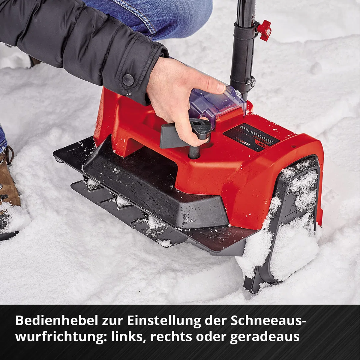 Einhell Akku-Schneefräse GE-ST 36/40 Li E Power X-Change (Li-Ion, 36 V, Arbeitsbreite 40 cm, max. Schneehöhe 20 cm, inkl. Akku und Ladegerät)