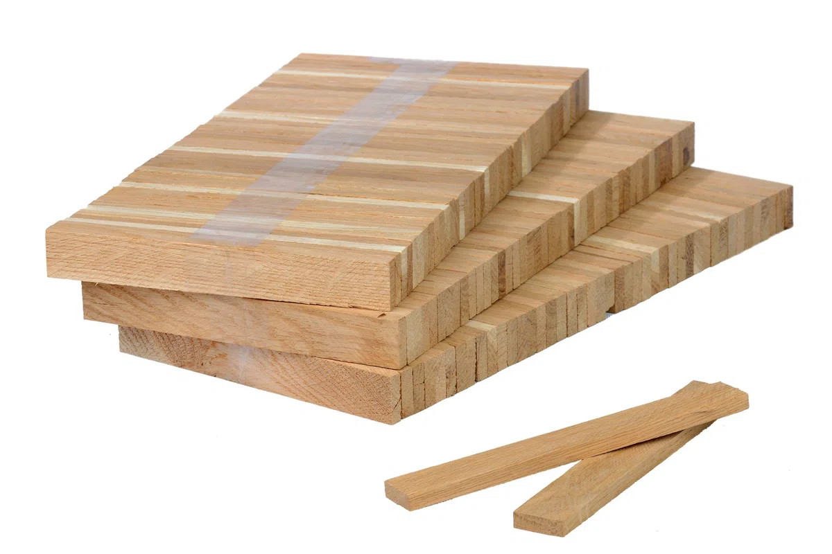 Leda Eiche Hochkantlamelle 16 x 8 x 160 mm Industrielles Massivparkett 320 x 160 mm Rohes Holz 1 Einheit