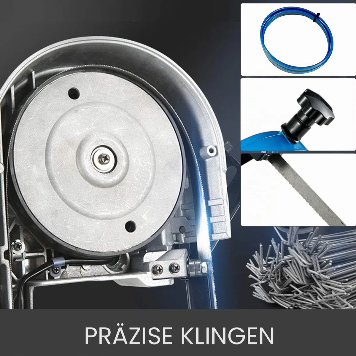 VEVOR Metallbandsäge 1000W zum Schneiden von Holz Metall Glasfaser Kunststoff