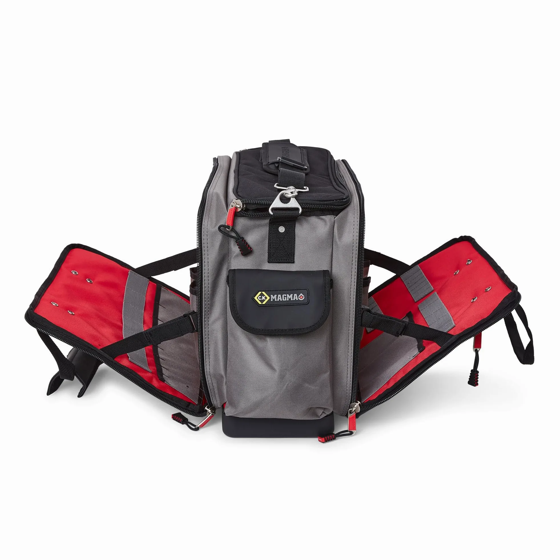 C.K Magma Werkzeugtasche Tech Tool Case Max, 50 Fächer, Laptopfach, extra breites Hauptfach, wasserdichter Gummiboden, robuste Werkzeug Aufbewahrung für Elektriker, Techniker und Handwerker, CK MA2639