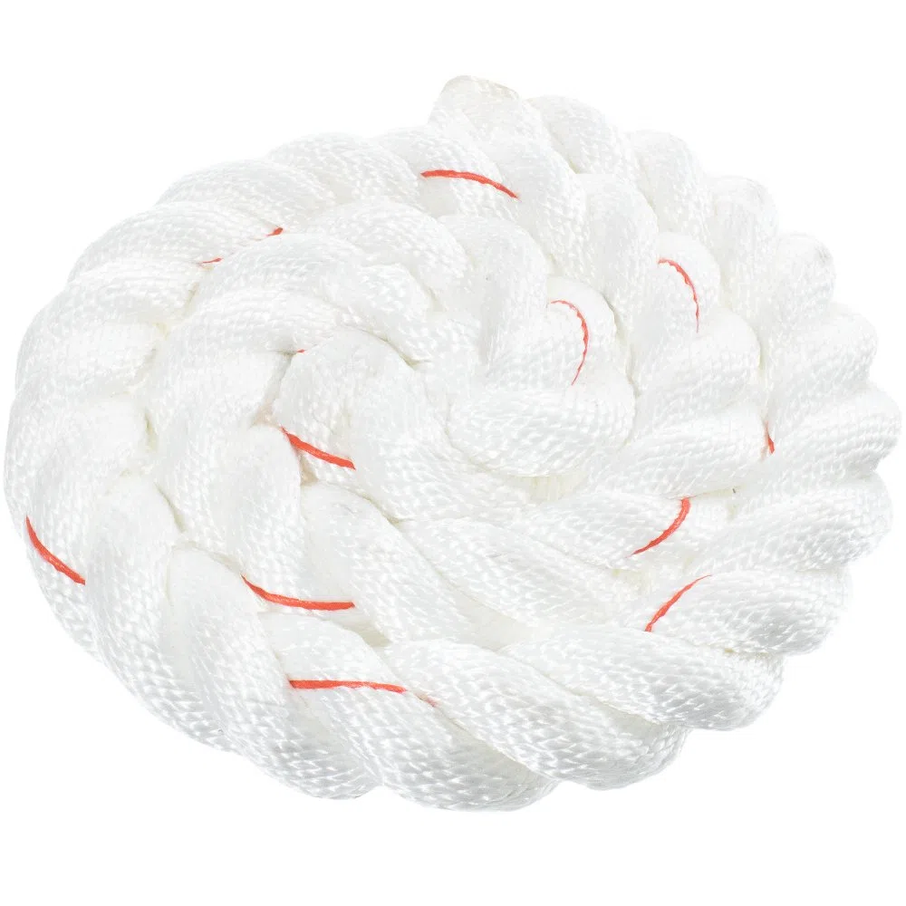 Twisted 3 Strand polydac Combo Utility &-Seil – Weiß mit Rot Tracer – 3/8, 1/2, 5/8, 3/4, 1, 1–1/2, 5,1 cm Durchmesser in 10, 25, 50, 100, 250, 300, 500, 600 Füße 2 inch X 300 feet