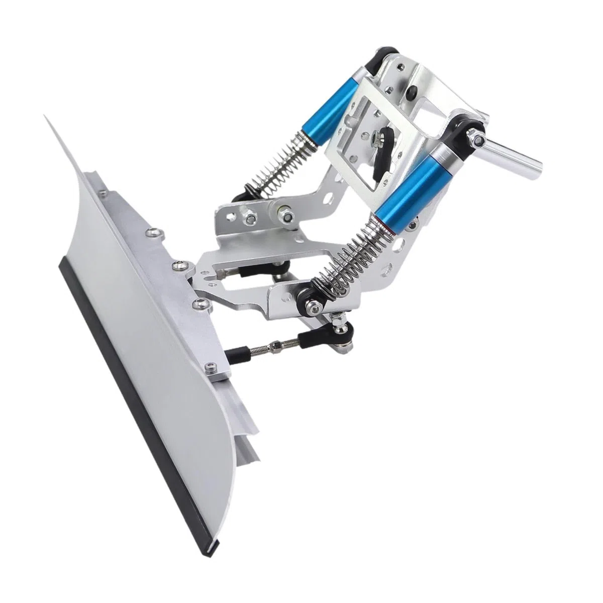 1/10 Metall RC Schneeschild Silber 21cm, Snow Plow Front Snow Shovel Snowplow, RC Schneepflug Schneeräumwerkzeug aus Aluminiumlegierung für SCX10 II 90046 SCX10 III Auto