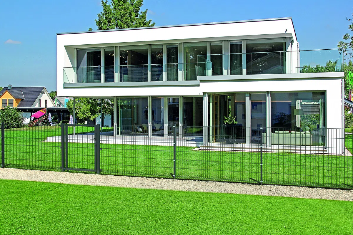 Alberts 650445 Doppeltor Flexo mit Zubehör | verschiedene Breiten und Höhen | anthrazit | Breite 400 cm | Höhe 160 cm