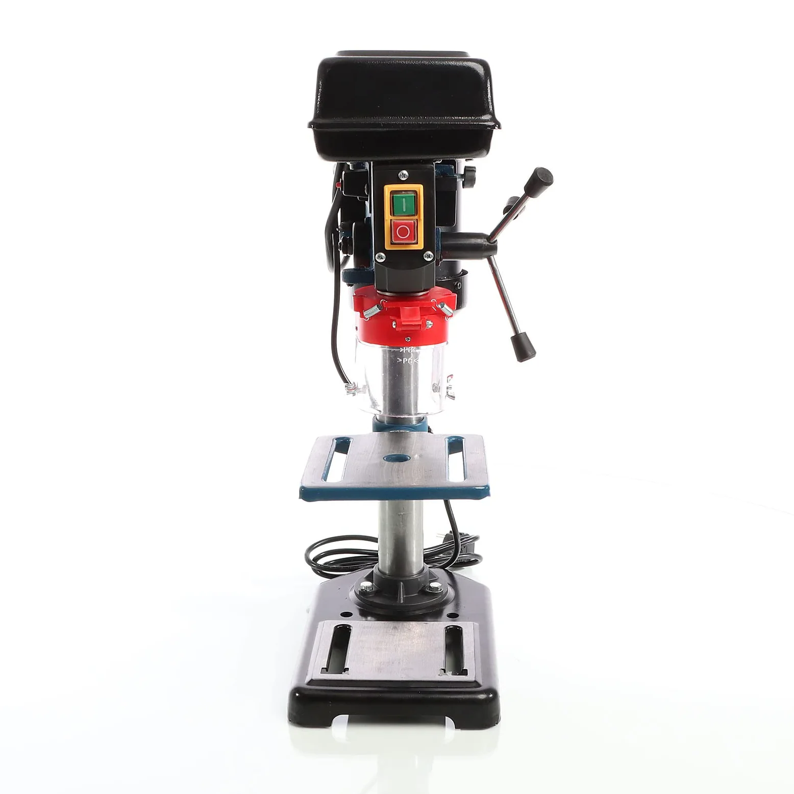 XPOtool Tischbohrmaschine 500 W, Standbohrmaschine mit Laser, 1,5-16 mm Bohrfutter und 500-2500 U/min, Säulenbohrmaschine Ständerbohrmaschine