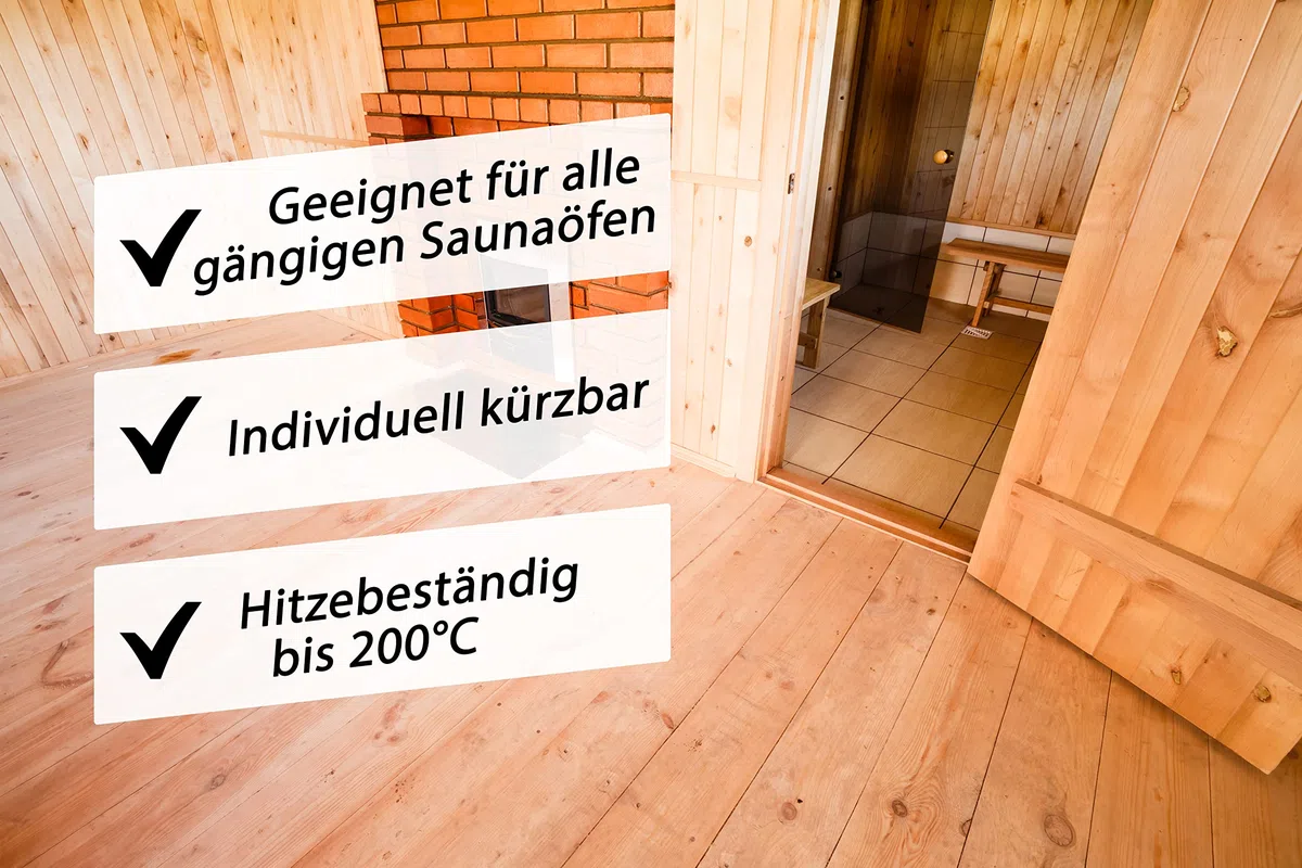 Silikonkabel 5x2,5 mm² SiHF-J Hitzebeständig Saunakabel -60°C bis +180°C