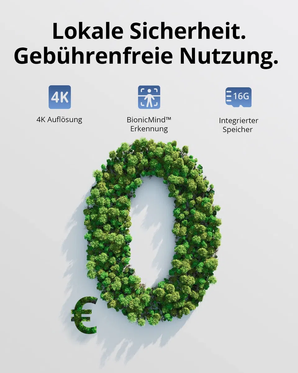 eufy Security S330 eufyCam 3, überwachungskamera aussen, 4K kabellose überwachungskamera solar 3+1 mit Gesichtserkennung K.I, Farbige Nachtsicht, Erweiterbarer Speicher 16TB, Gebührenfreie Nutzung